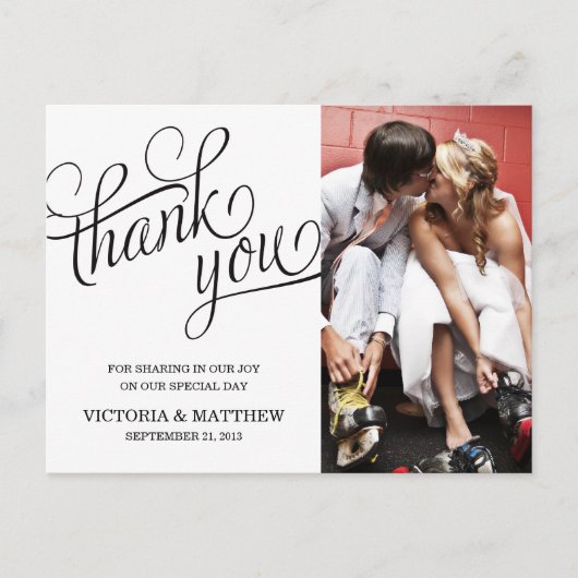POSTALE ÉCLAIRÉ | CARTE POST MERCI MARIAGE (Devant)