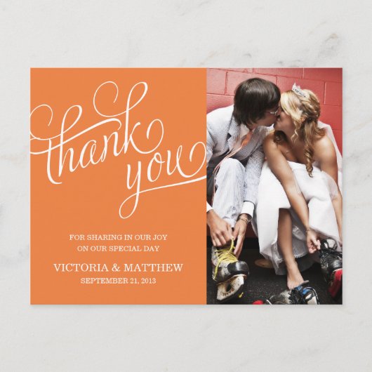 POSTALE ÉCLAIRÉ | CARTE POST MERCI MARIAGE (Devant)