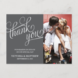 POSTALE ÉCLAIRÉ CARTE POST MERCI MARIAGE