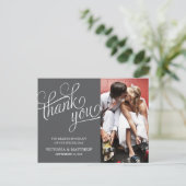 POSTALE ÉCLAIRÉ | CARTE POST MERCI MARIAGE (Debout devant)