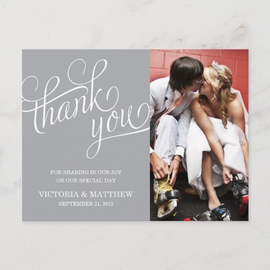 POSTALE ÉCLAIRÉ | CARTE POST MERCI MARIAGE (Devant)