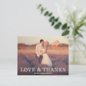 POSTALE ÉCRIT À LA MAIN | CARTE POST MERCI MARIAGE (Debout devant)