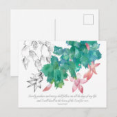 Postale Écriture Carte de prière Psaumes 23 Cactus de Noël (Devant / Derrière)