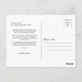 Postale Écriture de calligraphie chic Carte de remerciemen (Dos)