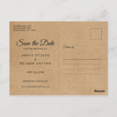 Postale Écriture manuscrite rustique Kraft pour carte de s (Dos)