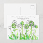 Postale Écriture Psaumes 32 Carte de prière Artichokes Veg (Devant / Derrière)
