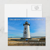Postale Edgartown Harbour Lighthous, Massachusetts Carte P (Devant / Derrière)