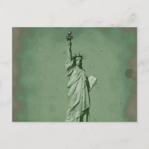 Postale Effet photo endommagé Statue de Liberty Carte post