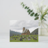Postale Eglise Stave avec cimetière en Norvège carte posta (Debout devant)