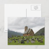 Postale Eglise Stave avec cimetière en Norvège carte posta (Devant / Derrière)