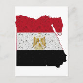 Postale Egypte Drapeau Carte Crackle (Devant)