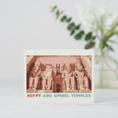 Postale Égypte, temples d'Abu Simbel illustration Carte po (Debout devant)