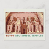 Postale Égypte, temples d'Abu Simbel illustration Carte po (Devant)