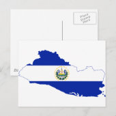 Postale El Salvador Carte du drapeau SV (Devant / Derrière)