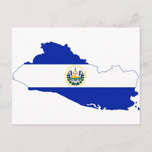 Postale El Salvador Carte du drapeau SV (Devant)