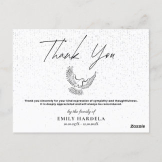Postale Élégant Carte de remerciements funéraire
