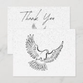 Postale Élégant Carte de remerciements funéraire (Devant / Derrière)