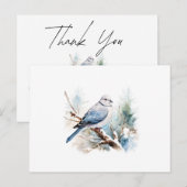 Postale Elégant Carte de remerciements funéraire de la col (Devant / Derrière)