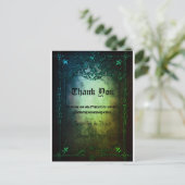 Postale Élégant Carte de remerciements mariage gothique (Debout devant)