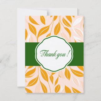 Postale Élégant Carte de remerciements moderne avec Motifs