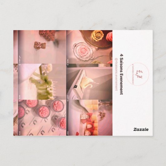 Postale Élégant Carte de visite de bougie | 4saisons.evene (Dos)