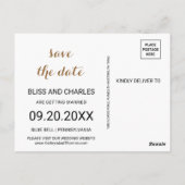 Postale Elégant Eucalyptus Green Enregistrer la carte Date (Dos)