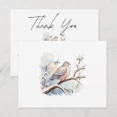 Postale Élégant funérailles de colombe Carte de remercieme (Devant / Derrière)