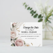 Postale Élégant Modifier la carte Mariage date (Debout devant)