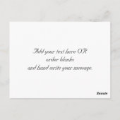 Postale Élégant Monogramme A Carte noire et blanche (Dos)