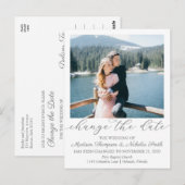 Postale Élégant Portrait Image Modifier La Date Carte Post (Devant / Derrière)