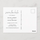 Postale Élégant Script ⎢ Photo Enregistrer La Date Carte P (Dos)