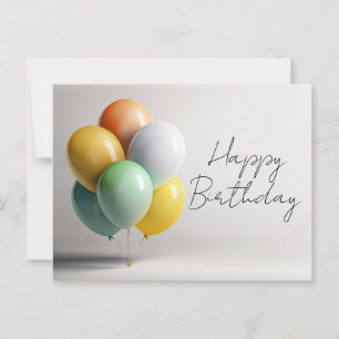 Postale Elégante carte d'anniversaire avec ballons - Moder