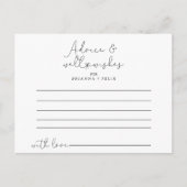 Postale Elégante carte de conseil Mariage de calligraphie  (Devant)