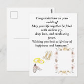 Postale Elégante carte de félicitations mariage | Romantiq (Devant / Derrière)