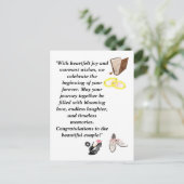 Postale Elégante carte de mariage - Chic talons noirs avec (Debout devant)