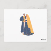 Postale Elégante carte de mariage - Chic talons noirs avec (Dos)