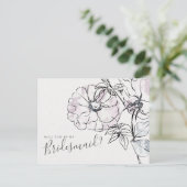 Postale Elégante carte de proposition du Mariage Floral Br (Debout devant)