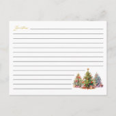 Postale Elégante Carte de Recette de Noël Arbre de Noël Mo (Dos)