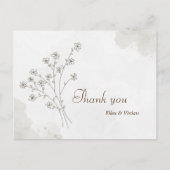 Postale Élégante Carte de remerciements de mariage (Devant)