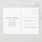 Postale Élégante carte de sauvegarde de date florale aquar (Dos)