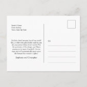 Postale Élégante carte de sauvegarde de mariage avec code (Dos)