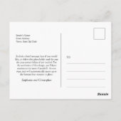 Postale Élégante carte de sauvegarde de mariage avec code (Dos)