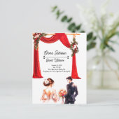 Postale Elégante carte Faire-part de mariage florale - Rom (Debout devant)