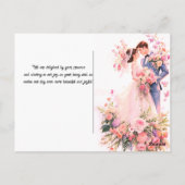 Postale Elégante carte Faire-part de mariage florale - Rom (Dos)