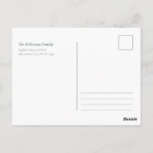 Postale Élégante carte Holly de Noël (Dos)