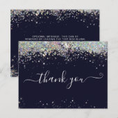 Postale Elégante Parties scintillant holographique Carte d (Devant / Derrière)