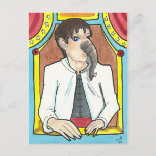 Postale Elephant Man Circus Side Show Freak art carte post