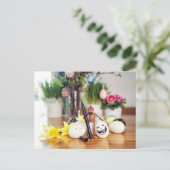 Postale Elfe de maïs peinture oeufs de Pâques Carte postal (Debout devant)