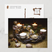 Postale Elfes de maïs sur la couronne de l'avent - Carte p (Devant / Derrière)