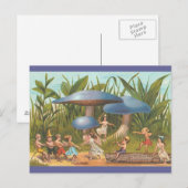 Postale Elfes et fées dans la terre champignon Carte posta (Devant / Derrière)